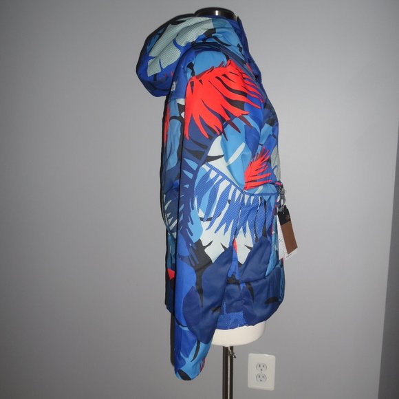 The North Face Fallback Hoodie Blue Hawaii Palm Hoodie Jacket Coat S - Picture 6 of 9